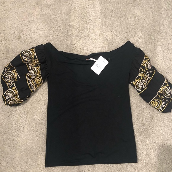 Free People black shirt - Picture 1 of 2